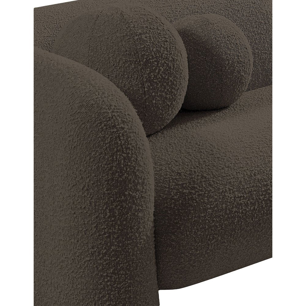Emory Brown Boucle Fabric Chair