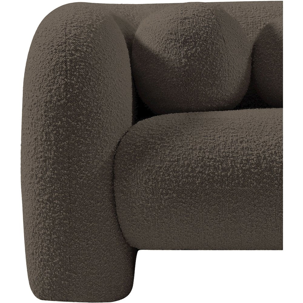 Emory Brown Boucle Fabric Chair
