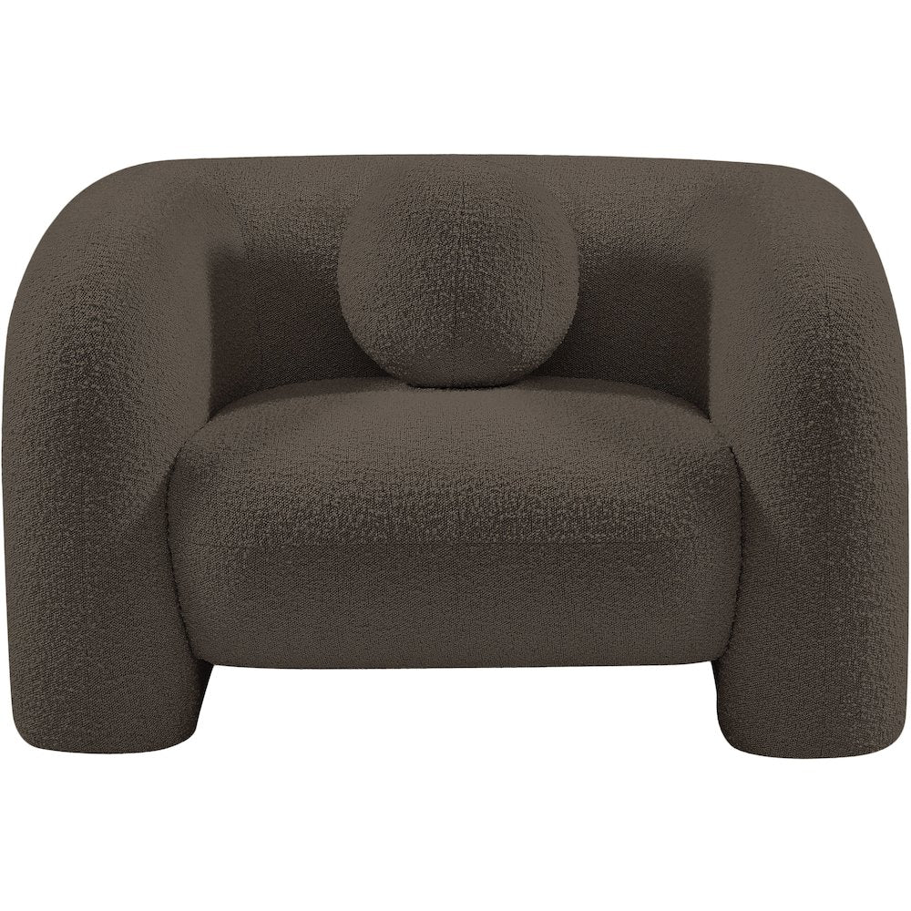 Emory Brown Boucle Fabric Chair