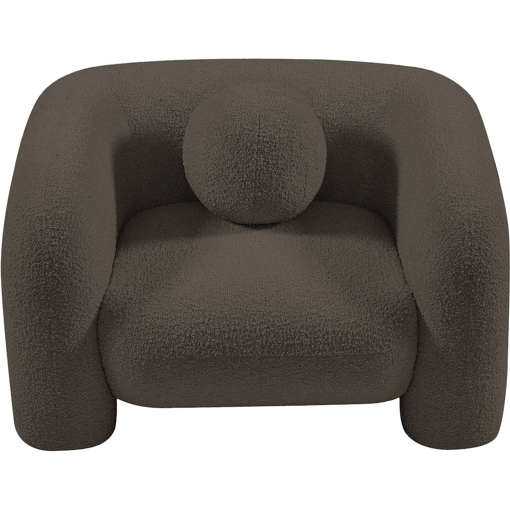Emory Brown Boucle Fabric Chair