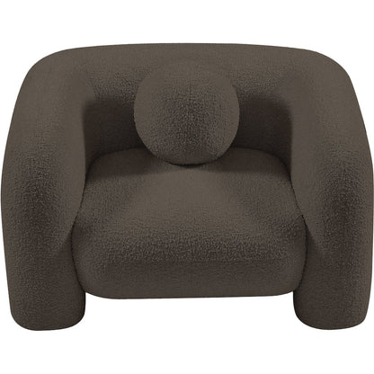Emory Brown Boucle Fabric Chair