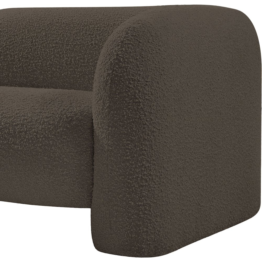 Emory Brown Boucle Fabric Chair