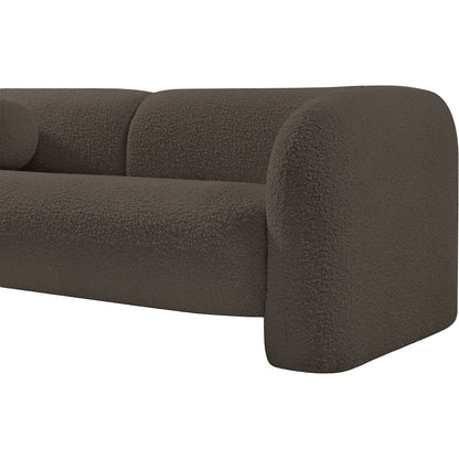 Emory Brown Boucle Fabric Loveseat