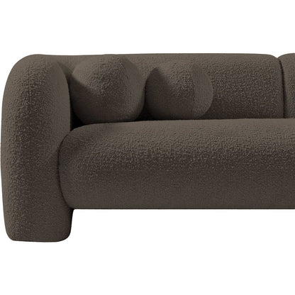 Emory Brown Boucle Fabric Sofa