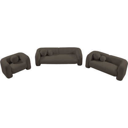 Emory Brown Boucle Fabric Sofa