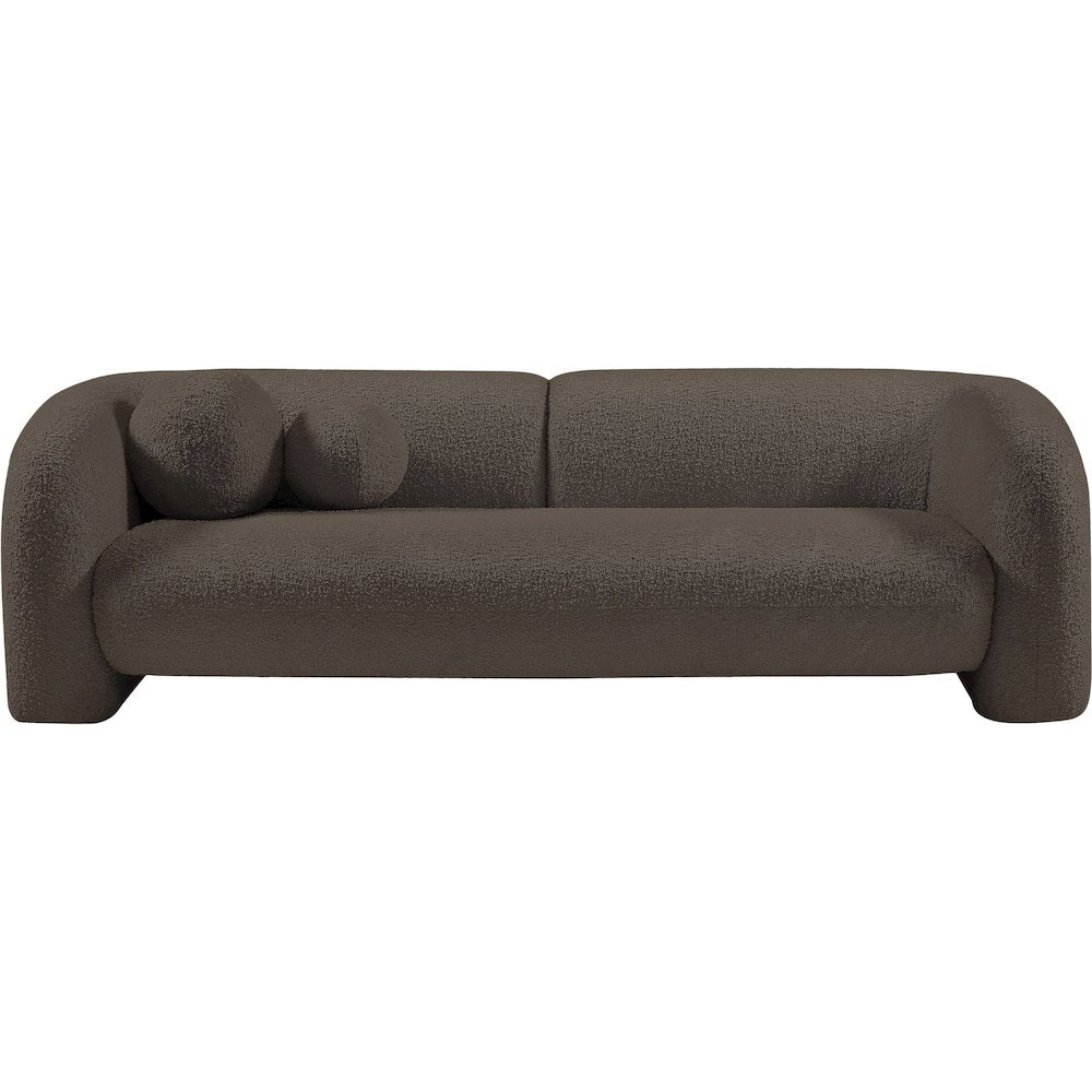 Emory Brown Boucle Fabric Sofa
