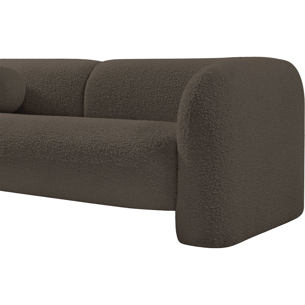 Emory Brown Boucle Fabric Sofa