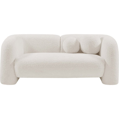 Emory Cream Boucle Fabric Loveseat