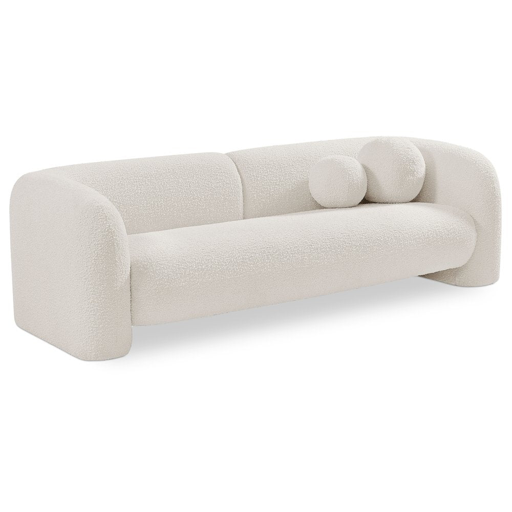 Emory Cream Boucle Fabric Sofa