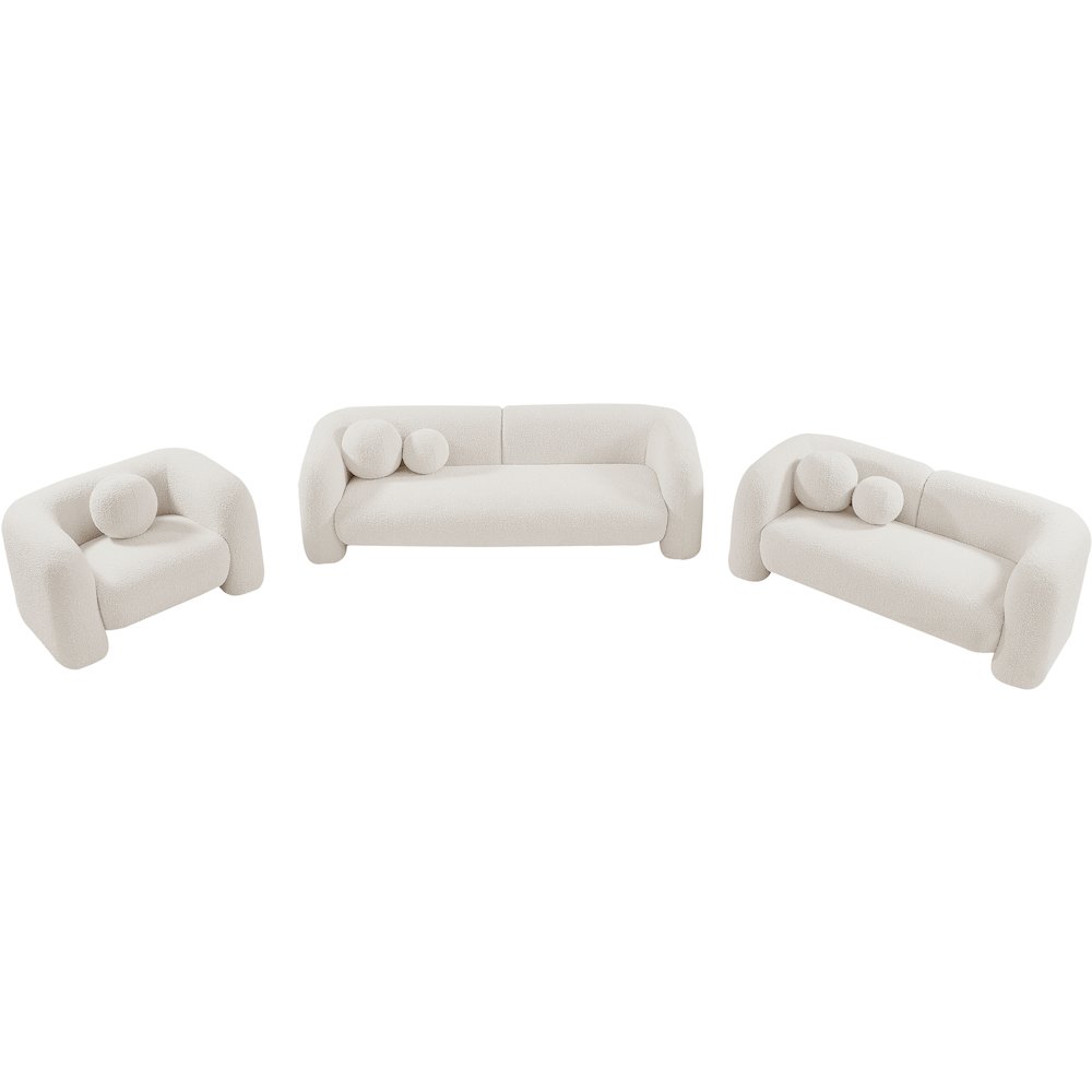 Emory Cream Boucle Fabric Sofa