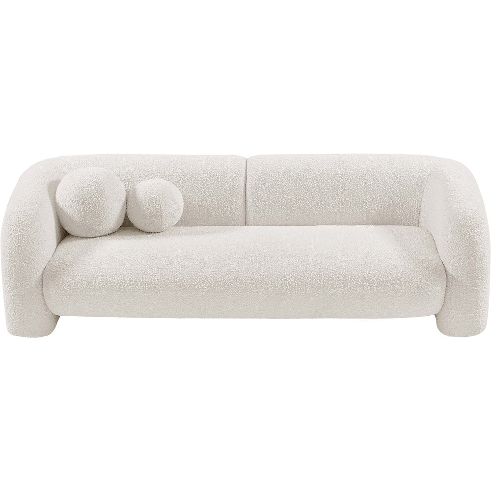 Emory Cream Boucle Fabric Sofa