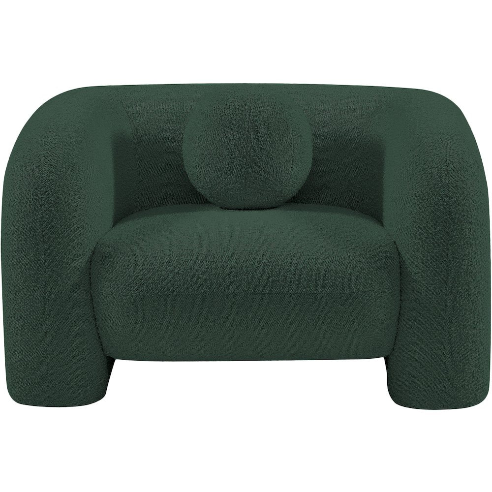 Emory Green Boucle Fabric Chair