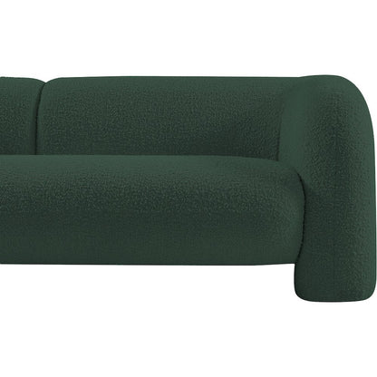 Emory Green Boucle Fabric Loveseat