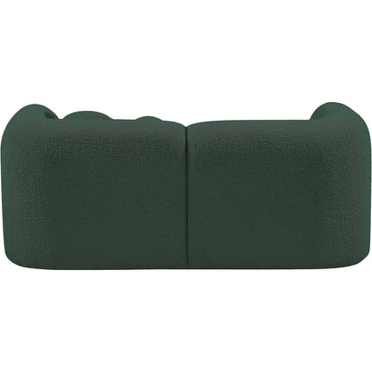 Emory Green Boucle Fabric Loveseat