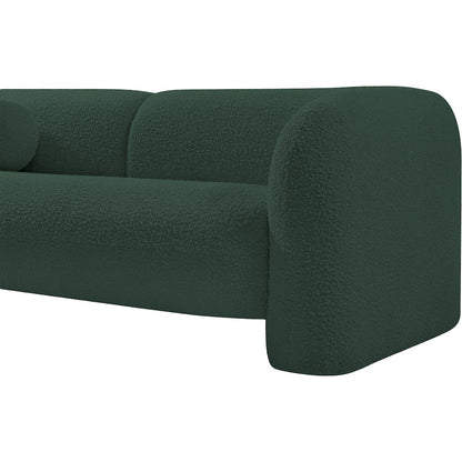 Emory Green Boucle Fabric Loveseat