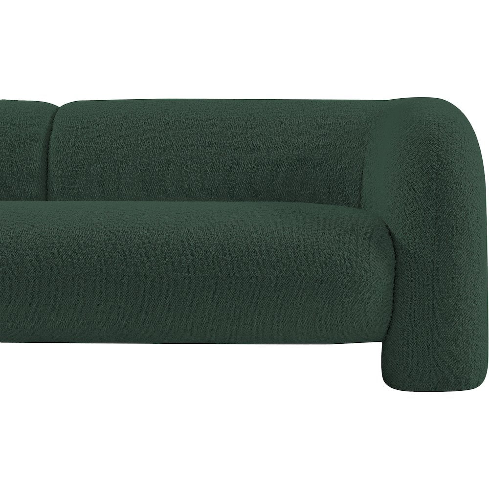 Emory Green Boucle Fabric Sofa