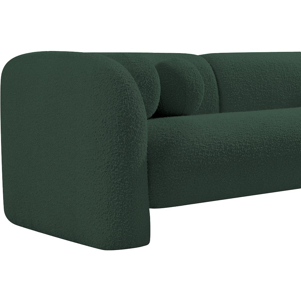 Emory Green Boucle Fabric Sofa