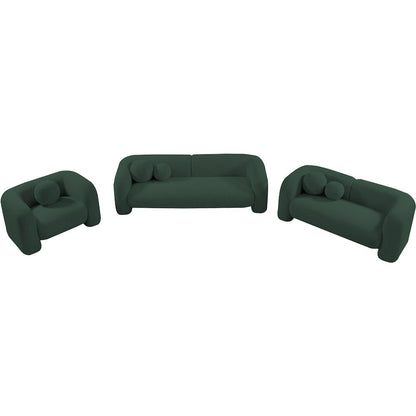 Emory Green Boucle Fabric Sofa