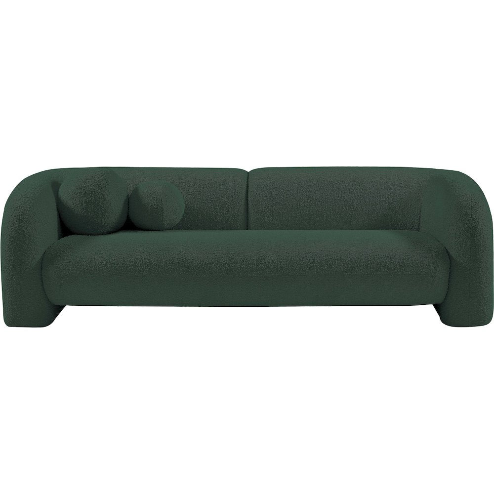 Emory Green Boucle Fabric Sofa