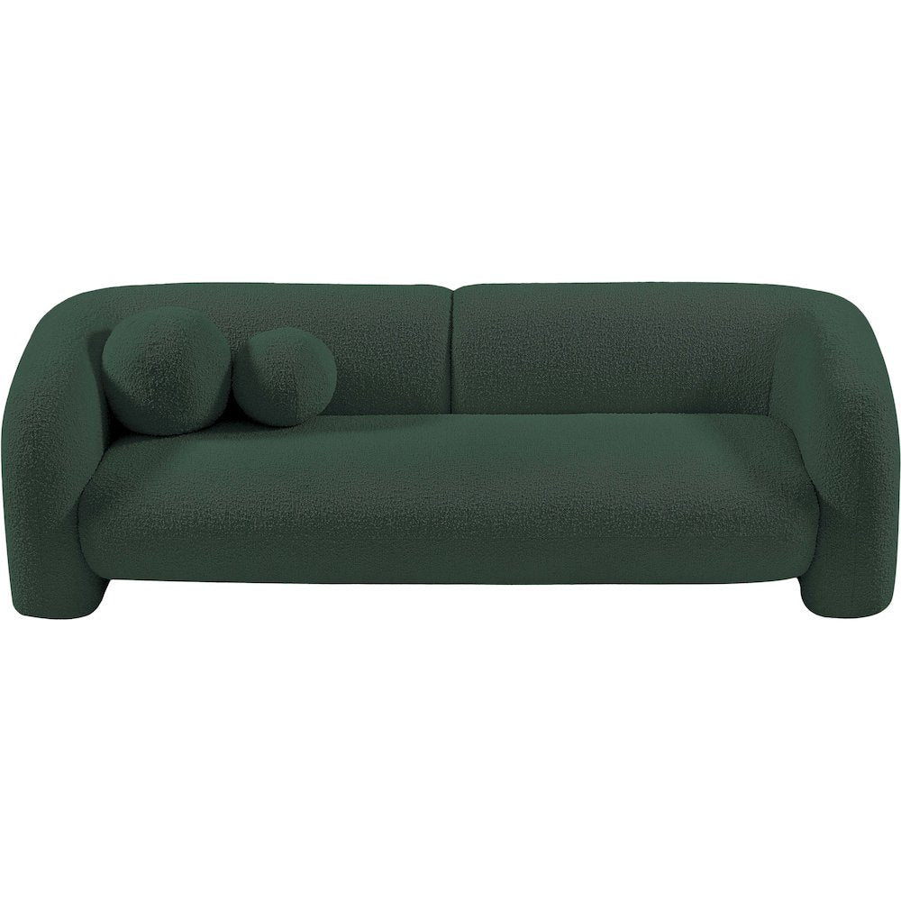 Emory Green Boucle Fabric Sofa