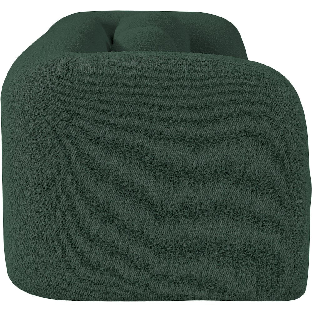 Emory Green Boucle Fabric Sofa