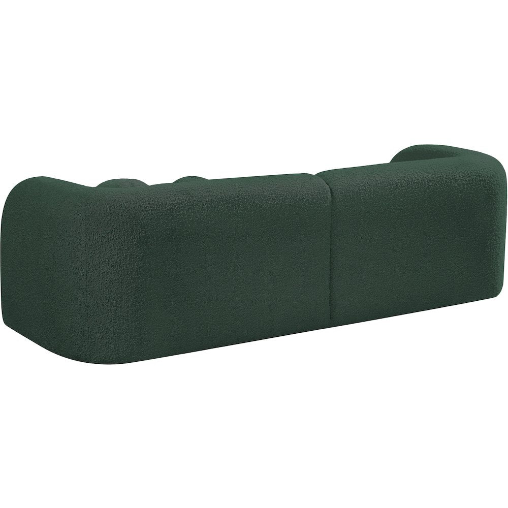 Emory Green Boucle Fabric Sofa