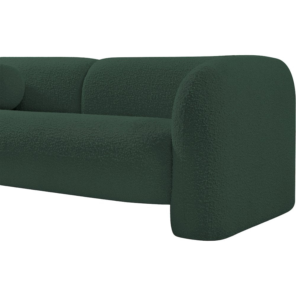 Emory Green Boucle Fabric Sofa