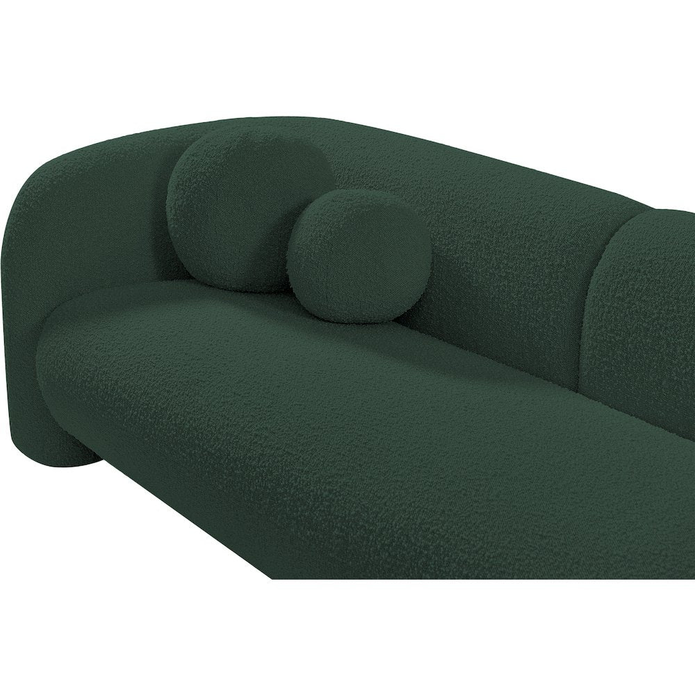 Emory Green Boucle Fabric Sofa