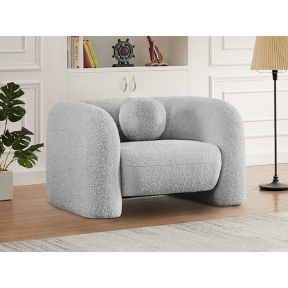 Emory Grey Boucle Fabric Chair