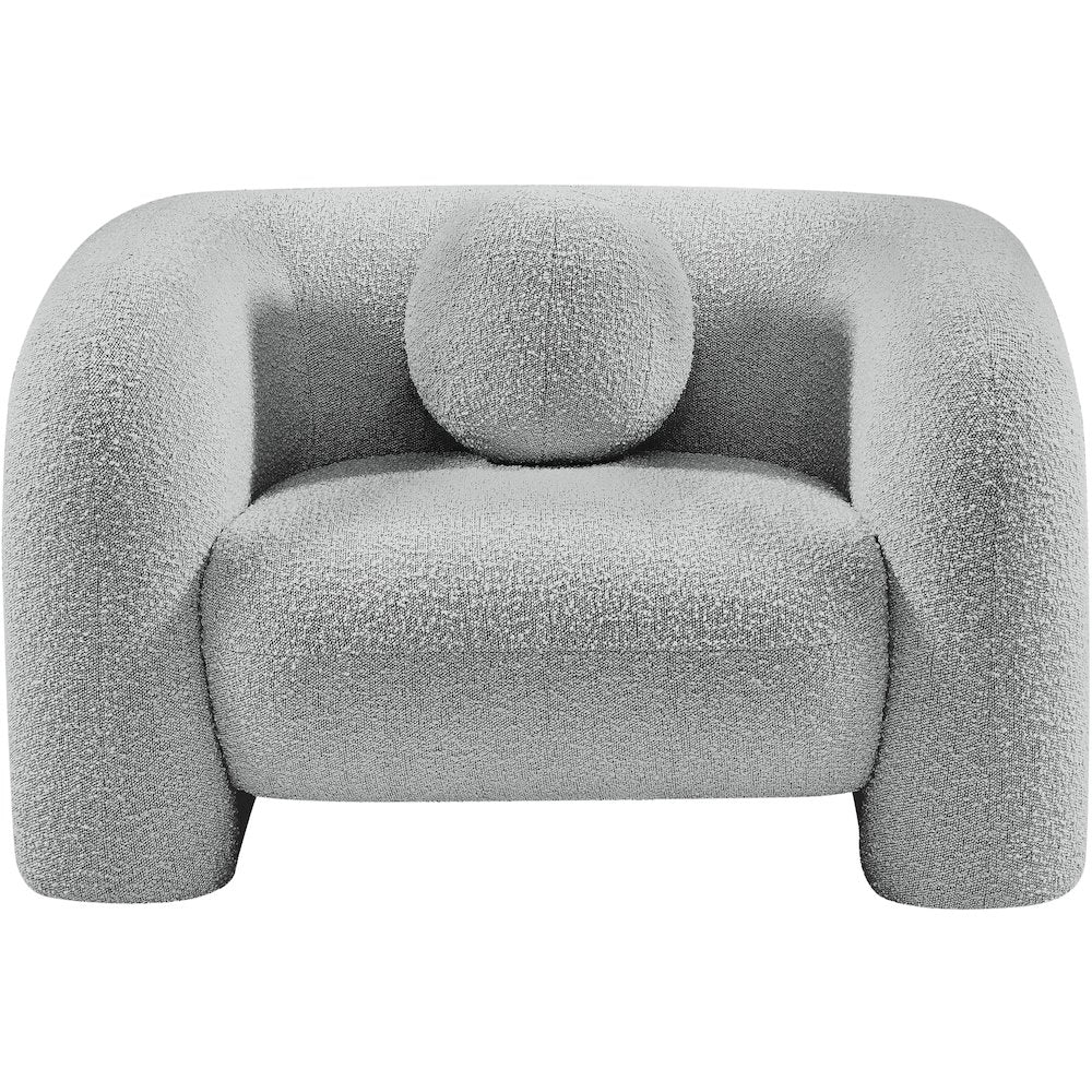 Emory Grey Boucle Fabric Chair