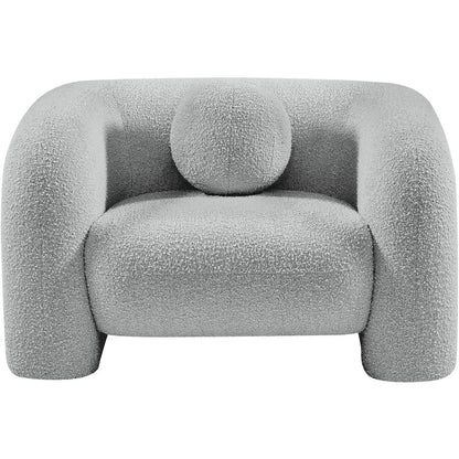 Emory Grey Boucle Fabric Chair