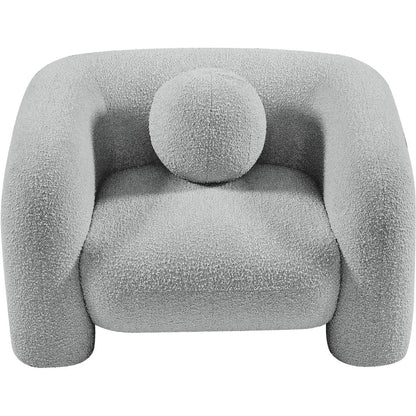 Emory Grey Boucle Fabric Chair