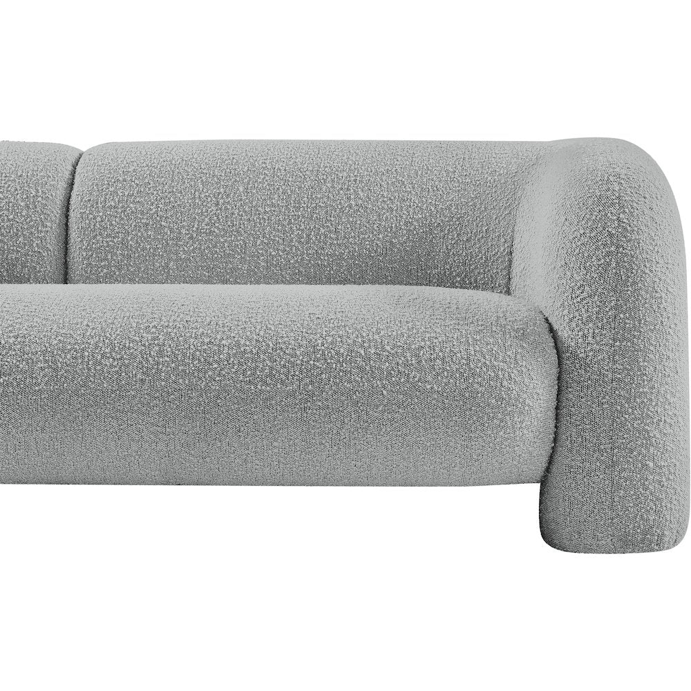 Emory Grey Boucle Fabric Loveseat