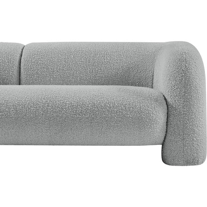 Emory Grey Boucle Fabric Loveseat