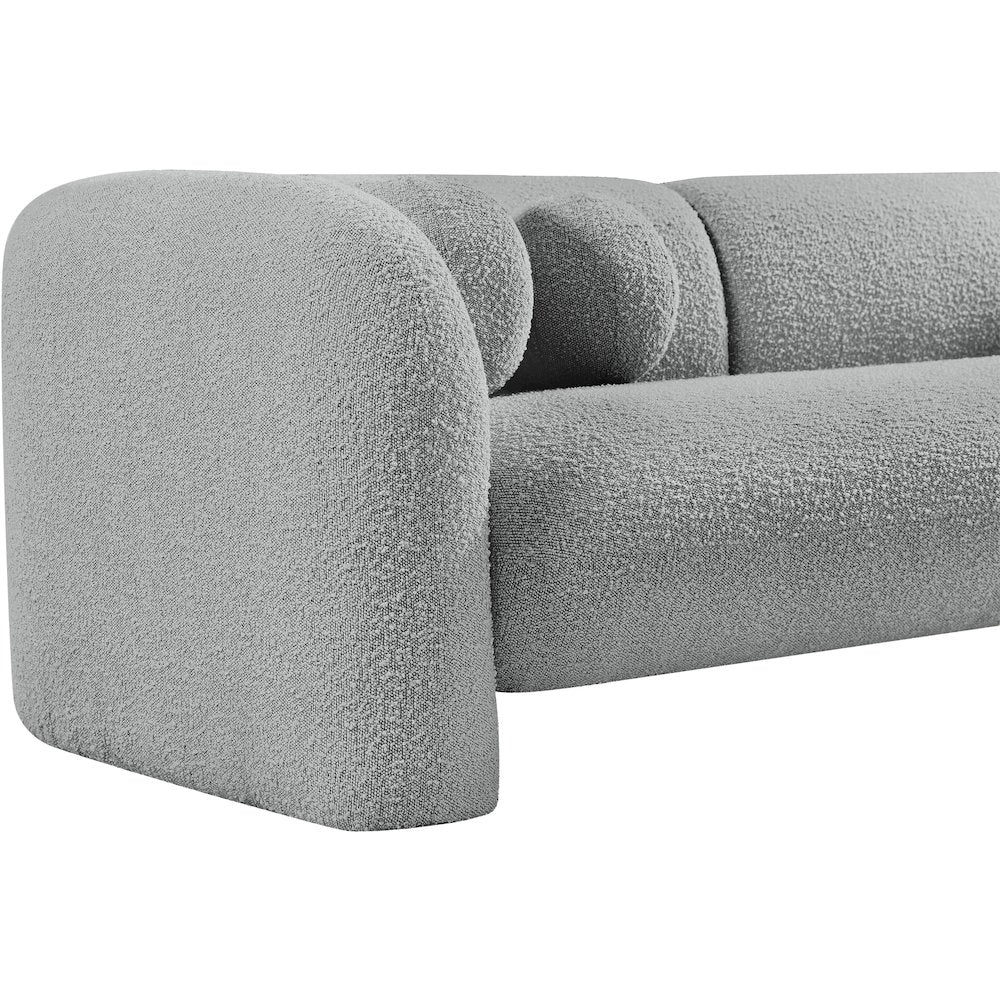 Emory Grey Boucle Fabric Loveseat