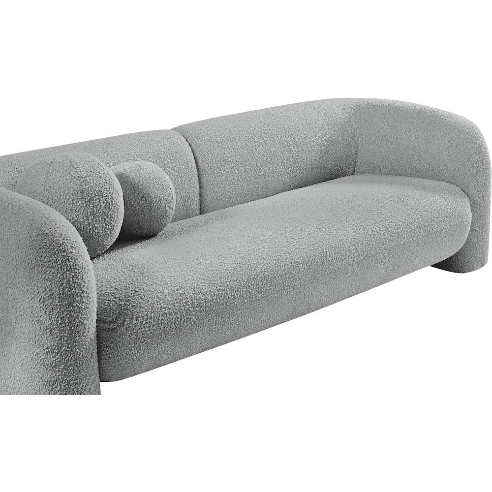 Emory Grey Boucle Fabric Loveseat