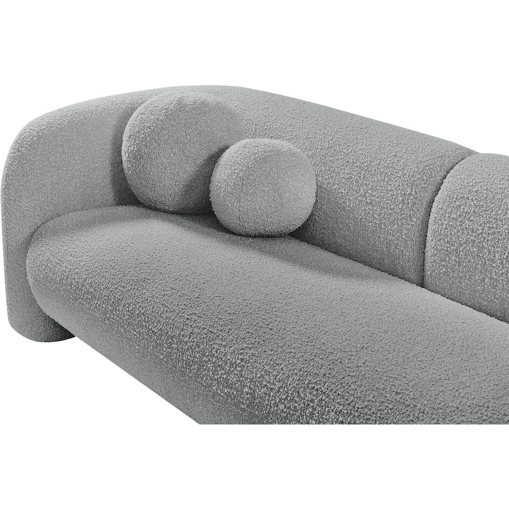 Emory Grey Boucle Fabric Loveseat