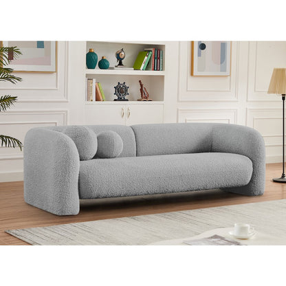 Emory Grey Boucle Fabric Sofa