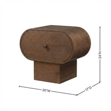 Brown Art Deco Nightstand with Sleek Finish and Compact Design