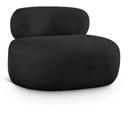 Venti Black Boucle Fabric Chair