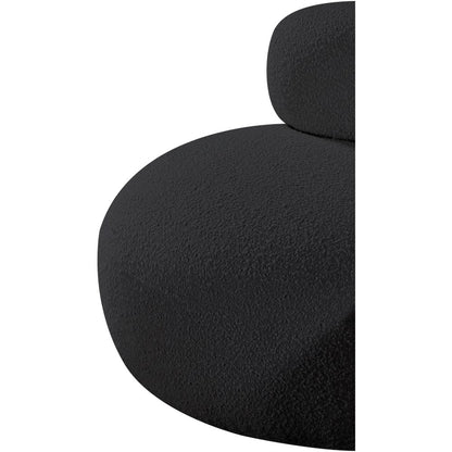 Venti Black Boucle Fabric Chair