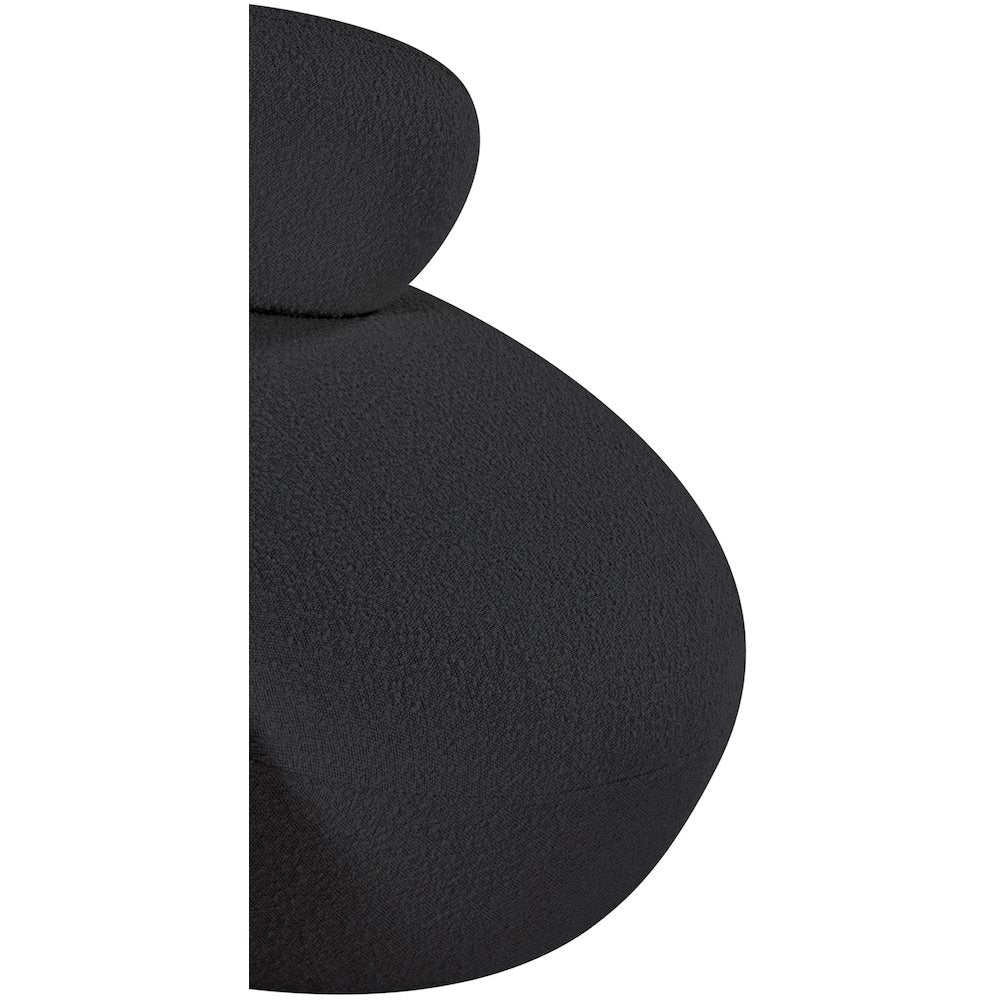 Venti Black Boucle Fabric Chair