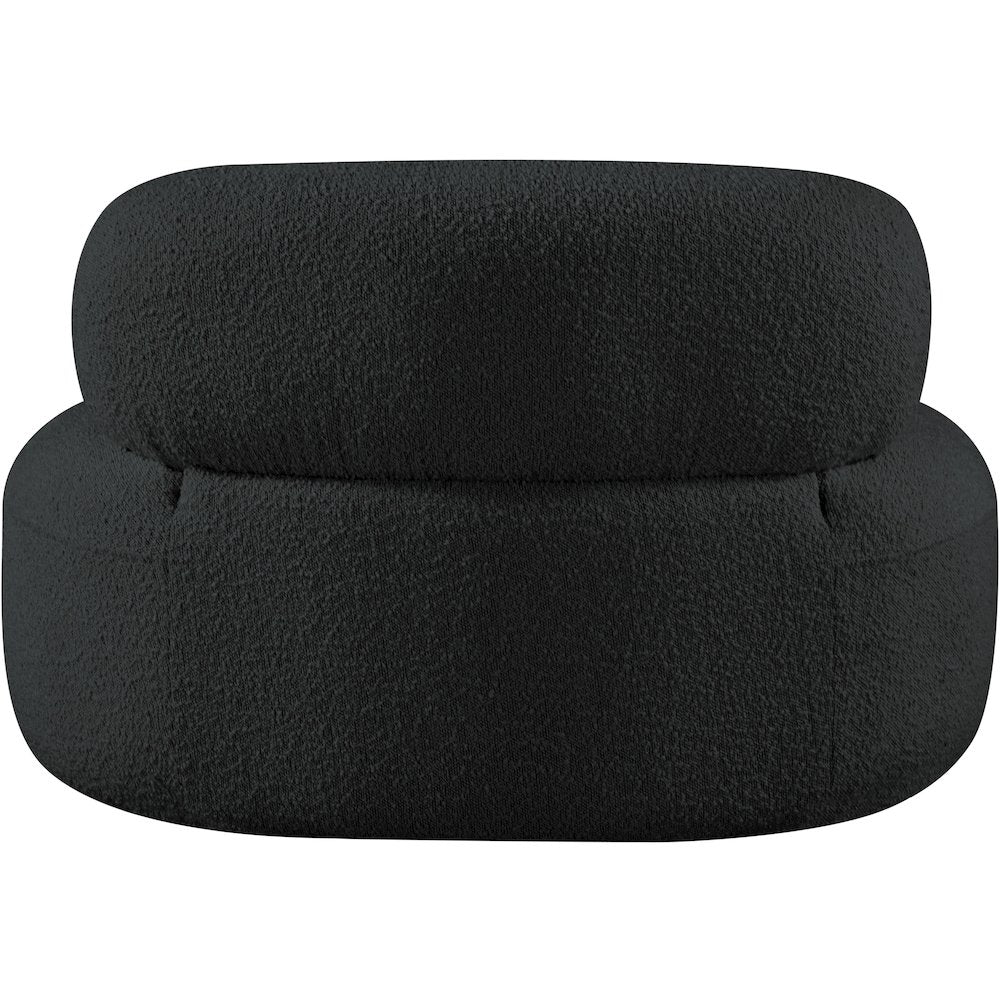 Venti Black Boucle Fabric Chair