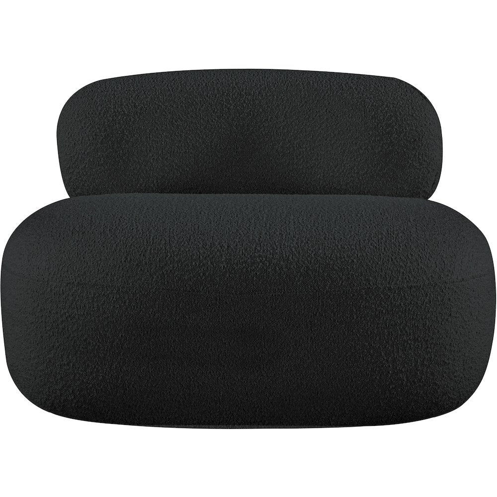 Venti Black Boucle Fabric Chair