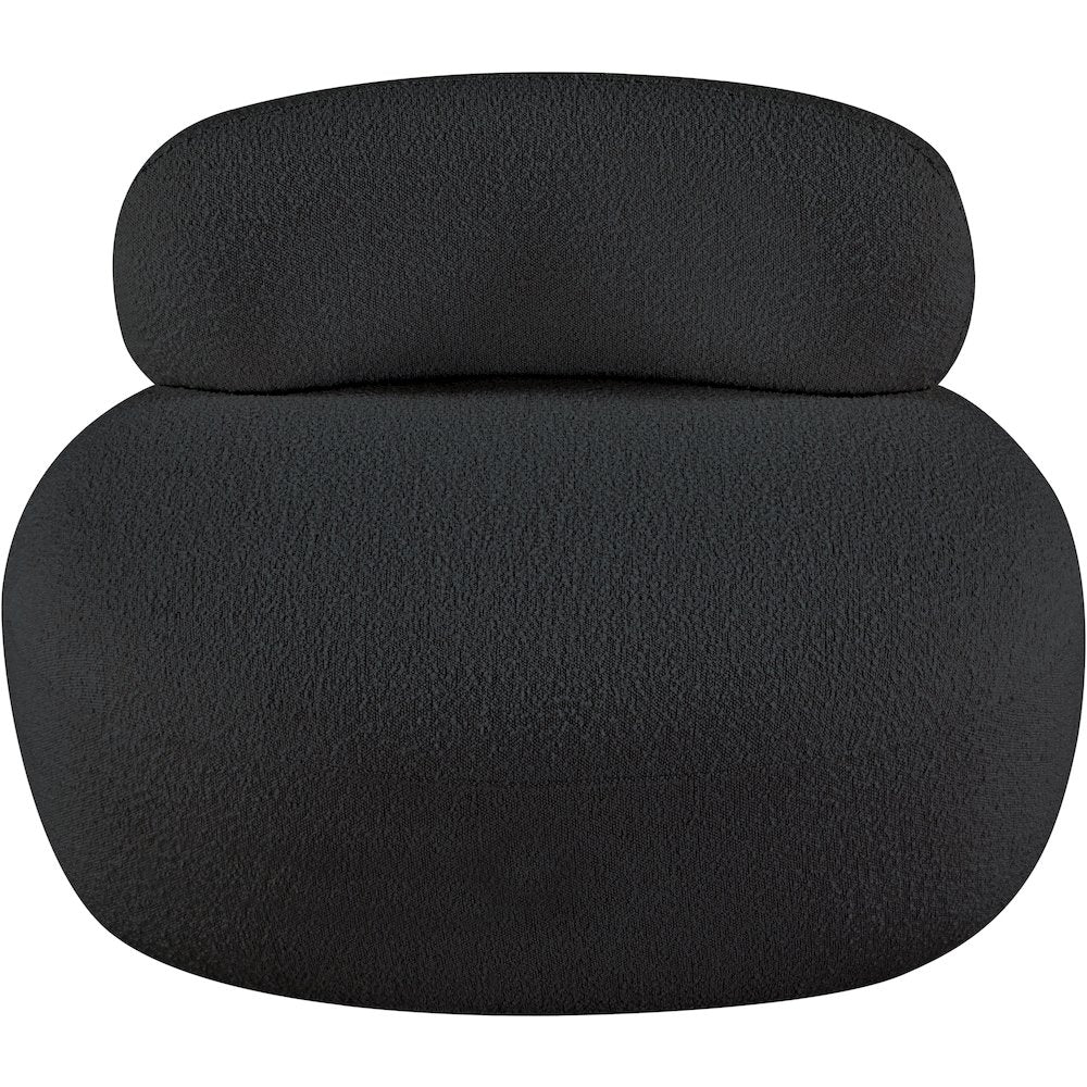 Venti Black Boucle Fabric Chair