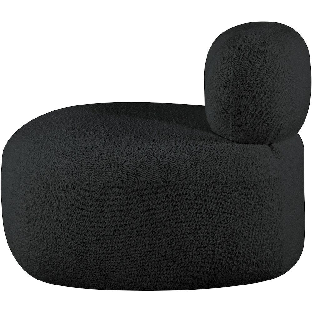 Venti Black Boucle Fabric Chair