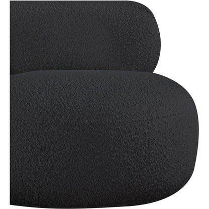 Venti Black Boucle Fabric Chair