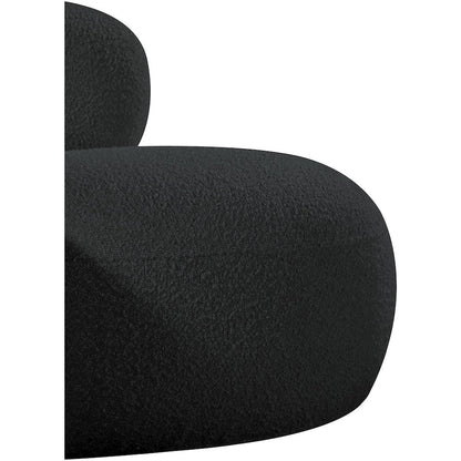 Venti Black Boucle Fabric Chair