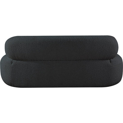 Venti Black Boucle Fabric Sofa