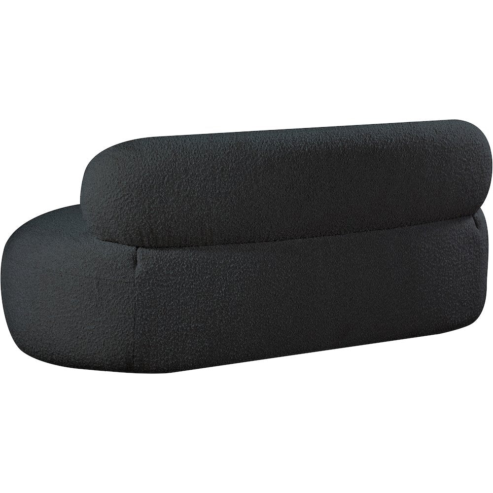 Venti Black Boucle Fabric Sofa